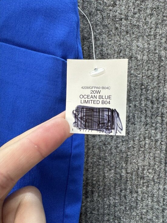 The Limited Ankle Length Dress Pants Womens 20W Ocean Blue Chino Stretch NEW - Picture 4 of 11